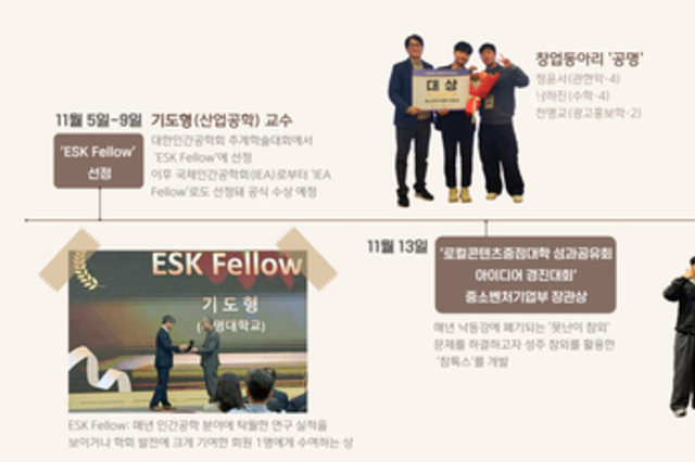 11월, 우리학교 교원·학생 수상 연이어