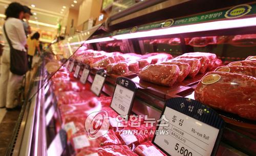 서울시내의 한 수입 쇠고기 판매점 (자료사진)