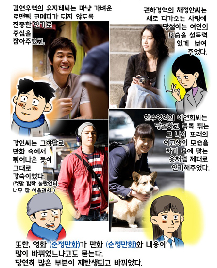 다음의 프랜차이즈 스타 강풀의 <순정만화> 영화 홍보 만화 다음